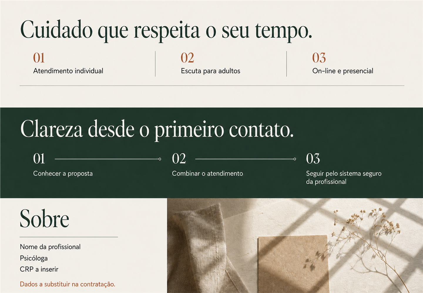 Conceito das seções de conteúdo Entrelinhas Psicologia